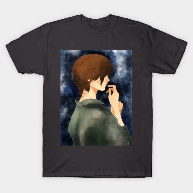 Cute watercolor anime girl T-Shirt by kozinoart